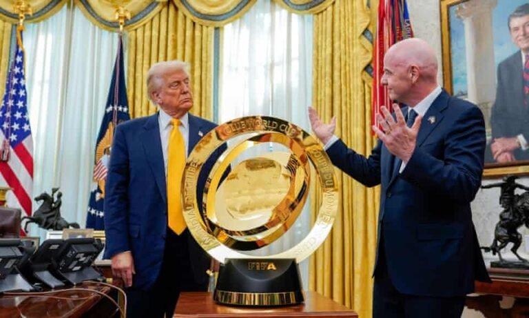Is the FIFA Club World Cup trophy in Donald Trump’s Oval Office real