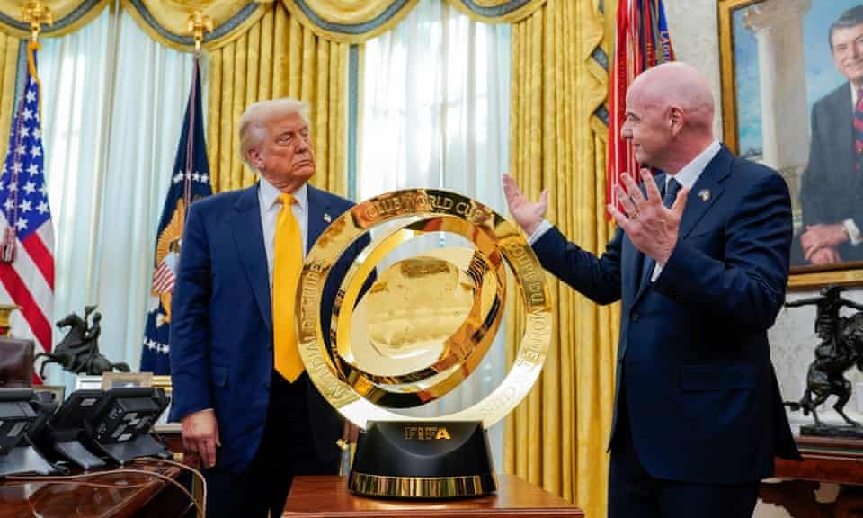 Is the FIFA Club World Cup trophy in Donald Trump’s Oval Office real